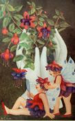 Beryl Cook 
Limited edition colour print 
"Fuchsia Fairies", signed, No.
