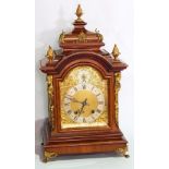 19th century walnut ormolu-mounted bracket clock by R M Schneckenburger,