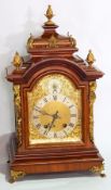 19th century walnut ormolu-mounted bracket clock by R M Schneckenburger,