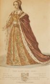 Four coloured engravings, "The Empress Marie Therese", "Lady Jane Grey",