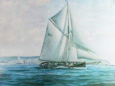 After Timothy Wells
Limited edition colour print
"Jolie Brise", sailing yacht in full sail,