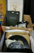 A box of 78rpm records, some watches to include a Rotary,