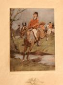 Quantity sporting prints including Cecil Aldin, F A Stewart and others,