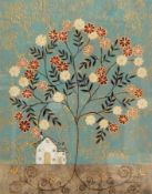 Helen Rhodes 
Limited edition giclee print 
"Graceful", house and flowering tree, signed in pencil