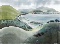 Ronald Maddox
Watercolour drawing
"Coastline Ravenscar, Yorkshire", signed and labelled verso,