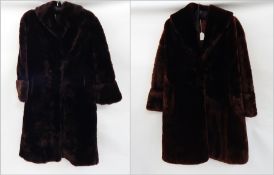 Two faux-fur beaver coats  Live Bidding: If you would like a condition report on this lot, please
