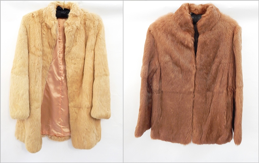 A coney fur coat and another (2)  Live Bidding: If you would like a condition report on this lot,
