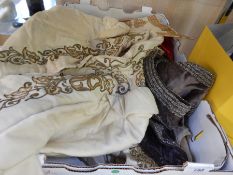 Various pieces of embroidered cuffs, collars, a child's waistcoat, shawl,