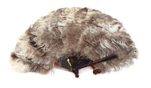 Ostrich feather fan,