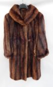 A vintage musquash fur coat (needing some repairs)  Live Bidding: If you would like a condition