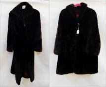 Two lady's faux-beaver coats