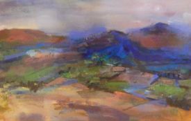 John West (XX)
Gouache and pastel
"The Road to Corney Fell", signed in pencil, 38cm x 59cm  Live