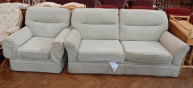 A two seater G-Plan sofa with similar armchair