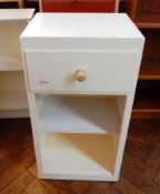 A modern painted chest of five short drawers, width 41cm,
