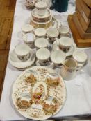 A quantity of Edward VIII porcelain cups and saucers,