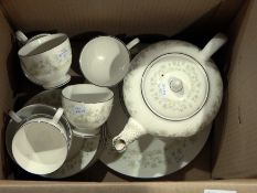 Wedgwood china "Floral Festival" pattern teaset