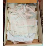 A quantity of early 20th century baby clothes including silk cloak, silk trimmed bonnet,