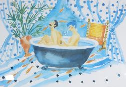 After Judy Willoughby(?) 
Limited edition print
"Bath Time", No.