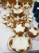 A large quantity of Royal Albert 'Old Country Roses' pattern dinner and teaware including coffee