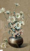 Unattributed 
Watercolour drawing
Still life of anemones in an earthenware jug,