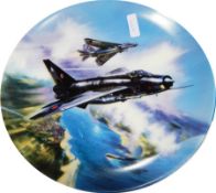 A large quantity of Coalport and Royal Doulton collectors plates including military aircraft
