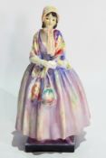 Early Royal Doulton figure "Barbara" HN1432 in shades of mauve