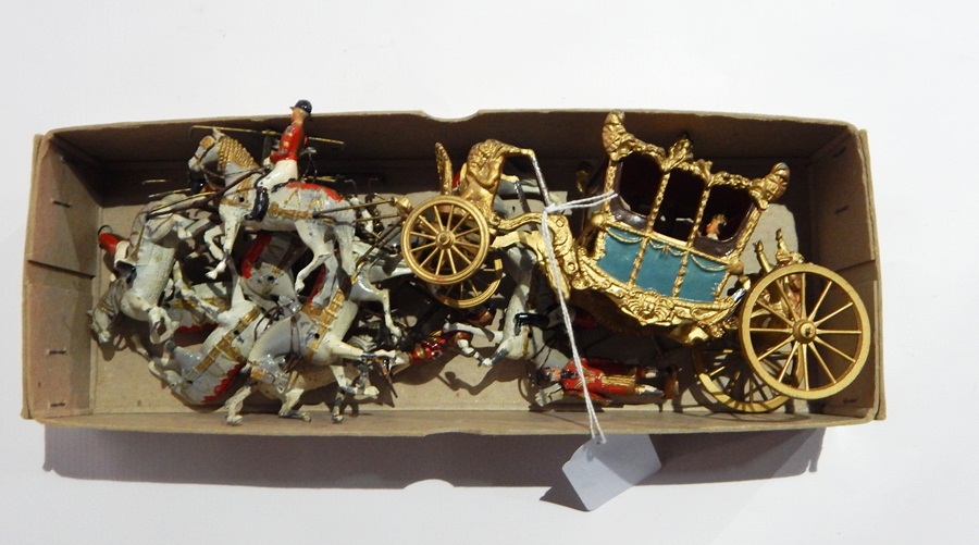 Britains Coronation coach with horses, footmen, etc.