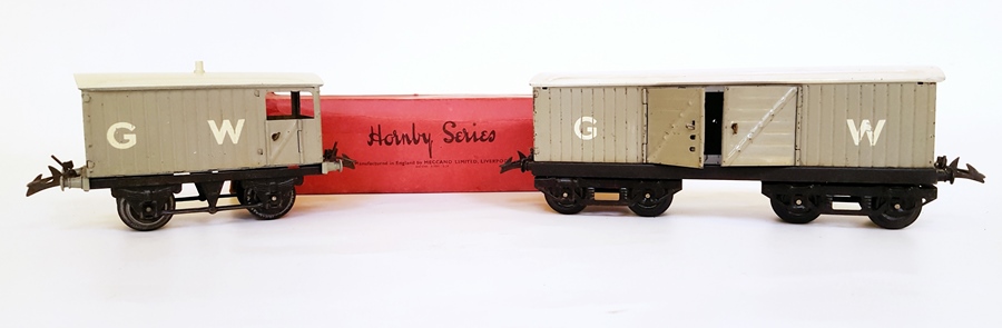 A Hornby Meccano 'O' gauge tinplate No.2 Luggage Van, Great Western, No.