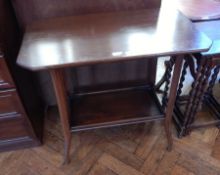 A rectangular top mahogany occasional table, on square supports with undershelf, length 36cm,