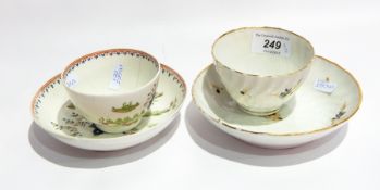 Early English porcelain tea bowl and saucer,