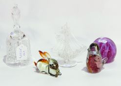 A quantity of glassware to include Caithness "Fiesta" paperweight,