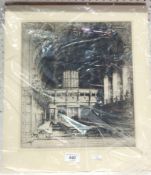 After Sydney R Jones (1881-???)
Etching 
"Inner Temple Hall",
