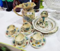 Masons Regency part tea service handpainted floral decoration including jug and others