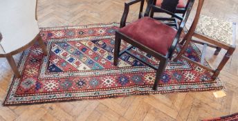 Persian style red ground rug,