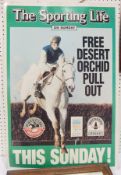 The Sporting Life on Sunday colour advertising poster depicting Desert Orchid