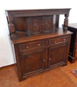 A reproduction oak court cupboard,