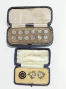 A set of 11 Victorian silver buttons,