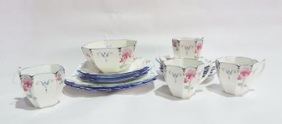 Shelley china part tea service viz four cups, six saucers, four tea plates,