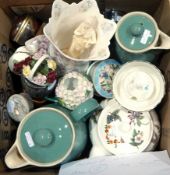 Quantity of ceramics to include Satsuma part teaset, commemorative mug,