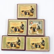 Set of five 1920's Puzzle Drive boxed Anchor stone puzzles (5)