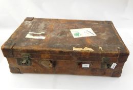 Vintage leather suitcase