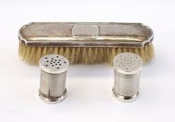 George V silver-backed clothes brush,