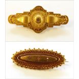 Victorian 9ct gold brooch,