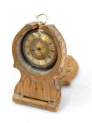 19th century 18K gold fob watch with floral engraved dial, key-winding,