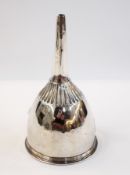 George III silver wine funnel, the cup with reeded border and fluted base, London 1793,