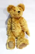 Collectors bear by Asquiths of Windsor, golden mohair, jointed, orange/black plastic eyes,