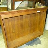 A set of oak open wall hanging shelves