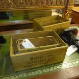 A set of four wooden boxes