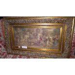 A gilted framed plaque of a classical Roman scene