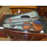 A French school, late C19th violin and case